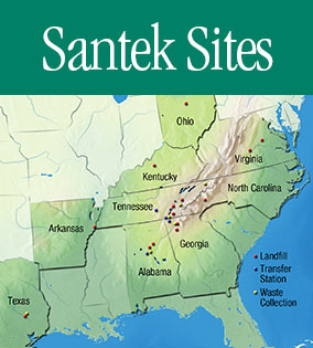 Santek Service Map